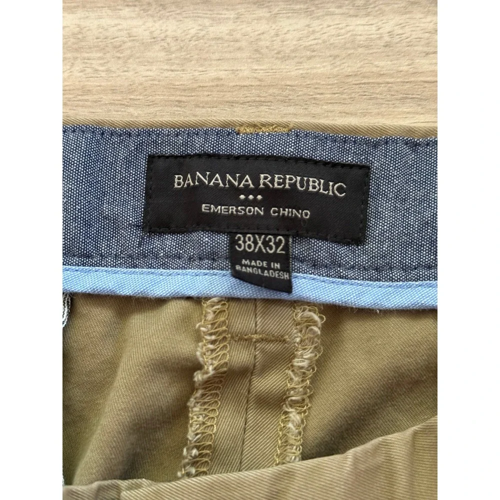 Banana Republic Men Emerson Chino 36x29 Brown Straight Leg Cotton Preppy Classic